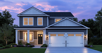 House with lights on