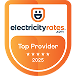 2025 Top Provider by ElectricityRates.com